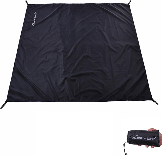 Waterproof Camping Tarp, Heavy Duty Tent Floor Saver, Ultralight Ground Sheet Mat for Hiking, Backpacking, Hammock, Beach - Storage Bag Included (87'' x 92'')