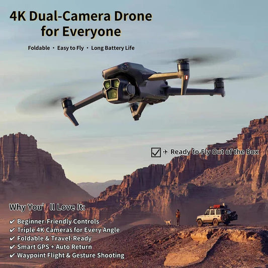 🚁 4K HD Camera Drone – Perfect for Travel, Photography & Gifting 📦 Foldable · Easy to Fly · Long Battery Life【✨ Only 100 units left at this price. Once sold out, it’s back to regular pricing.  🎁】
